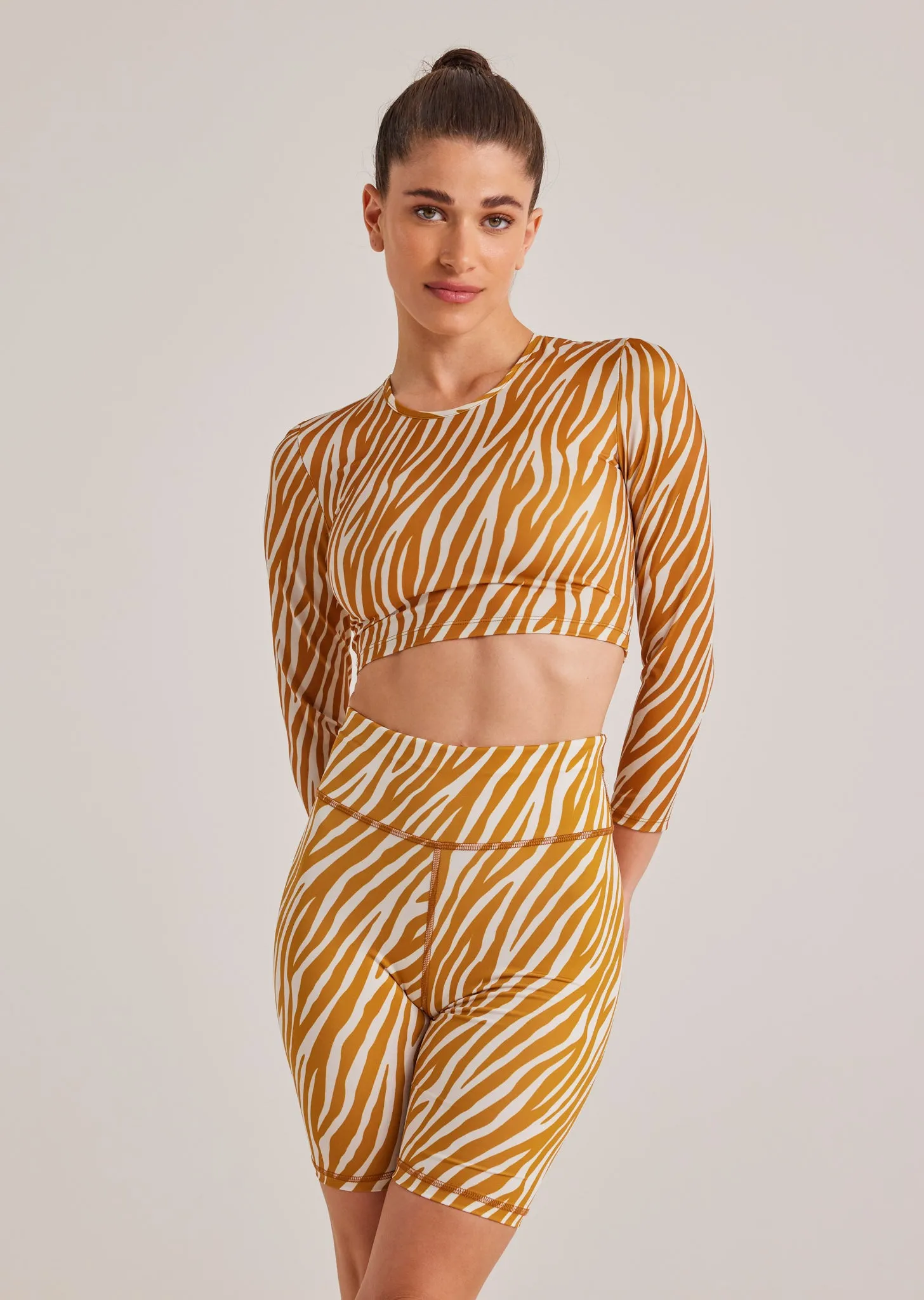 Αθλητικό biker με zebra print | Καφέ