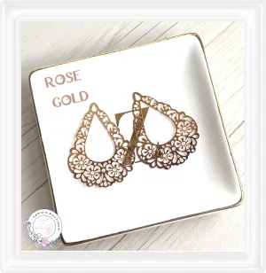⋅ Rose Gold Teardrops ⋅ Earring Pendant Charms
