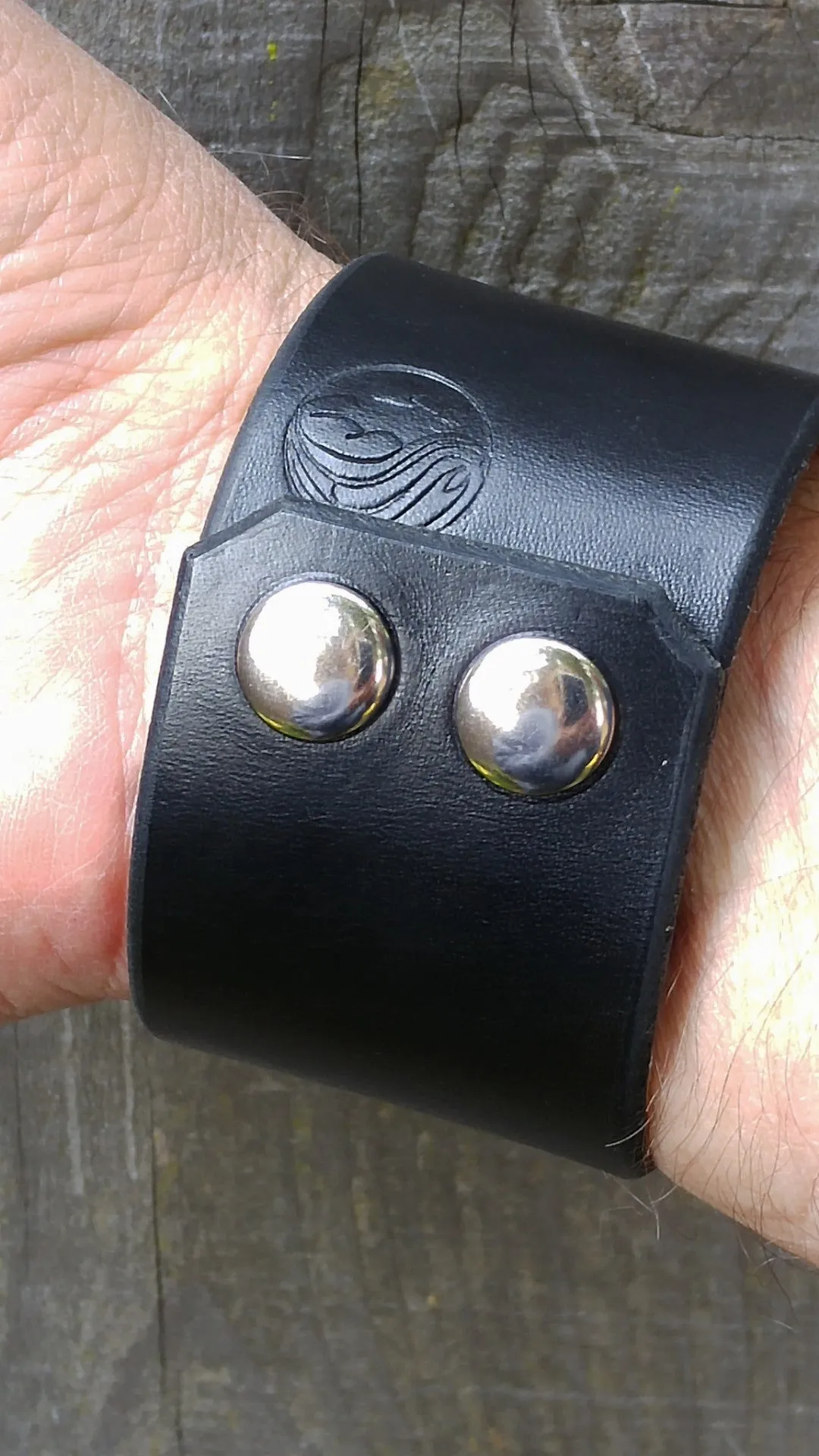 1¾-inch-Wide Handmade Leather Wristband
