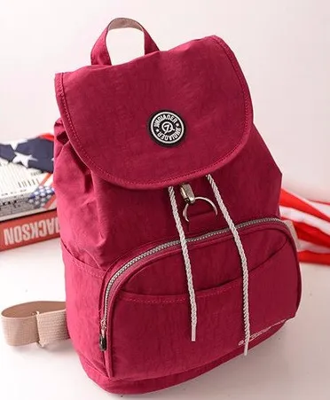 10 Colors Waterproof Nylon Backpack for Women