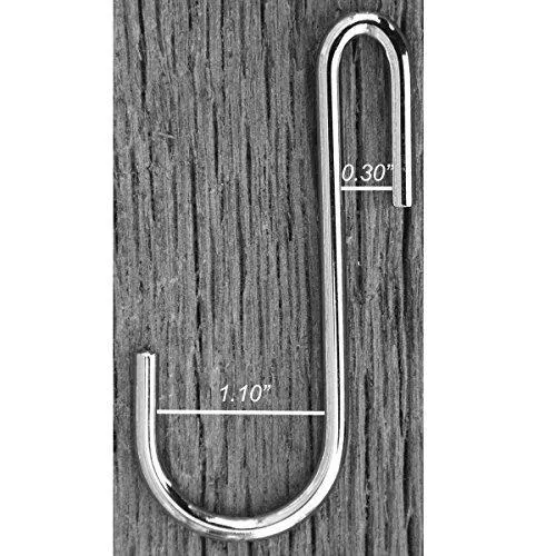 10 Pack 3.5 Inches S Shape Chrome Finish  Hanging Hooks for Kitchenware Pots Utensils Plants Towels Gardening Tools Clothes