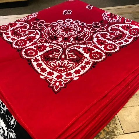100% Cotton X-Large Bandana 27" x 27"
