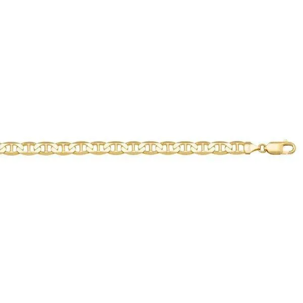 10k, 14k Yellow Gold Flat Anchor 2.2 mm Italian Anklet