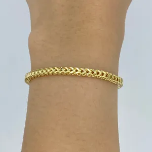 10K Box Chain Link Anklet 10"