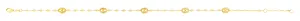 14K Gold Mirror Chain and Puffed Mariner Station Anklet