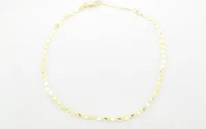 14K Gold Mirrored Sparkle Chain Anklet