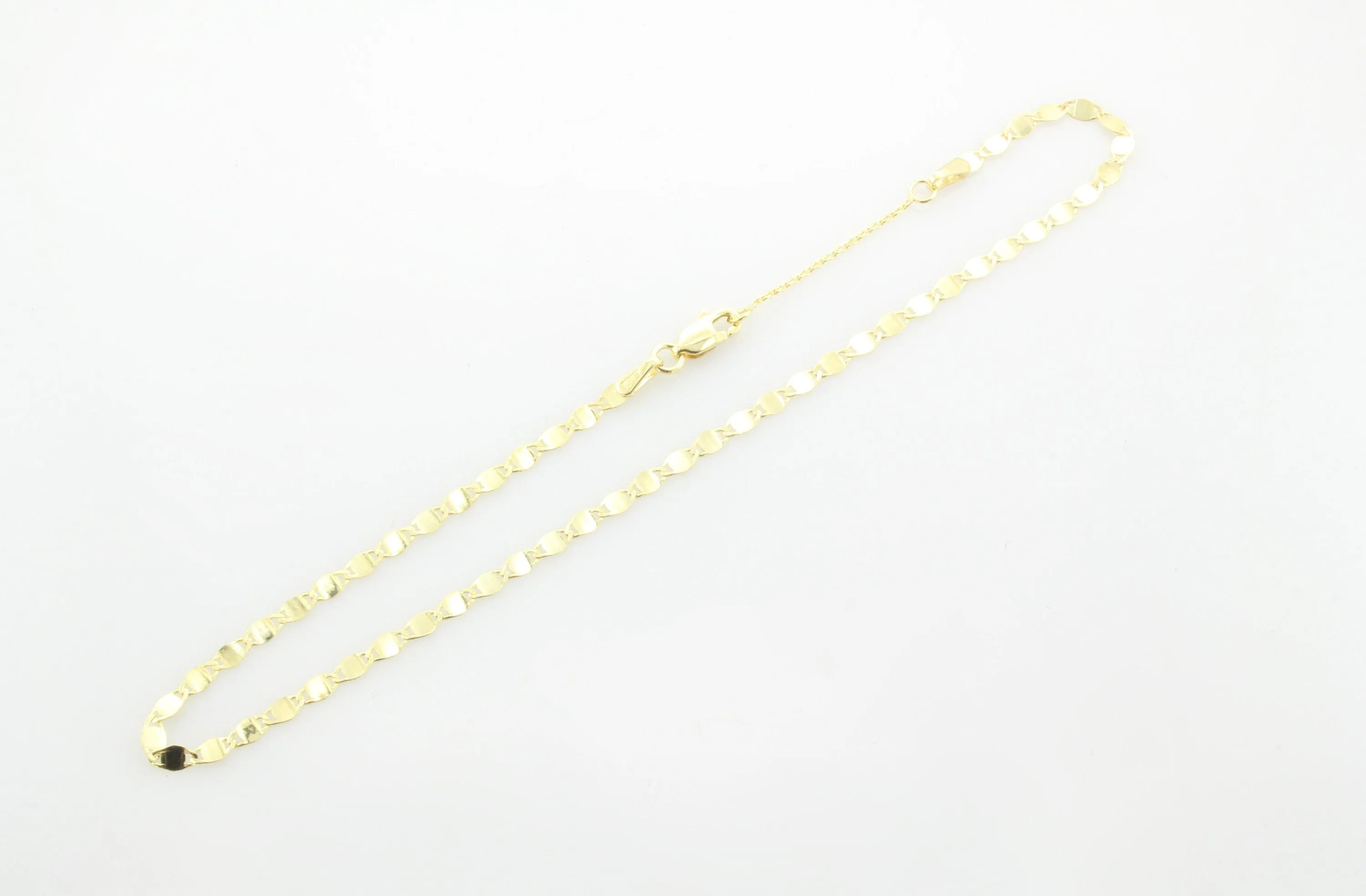 14K Gold Mirrored Sparkle Chain Anklet