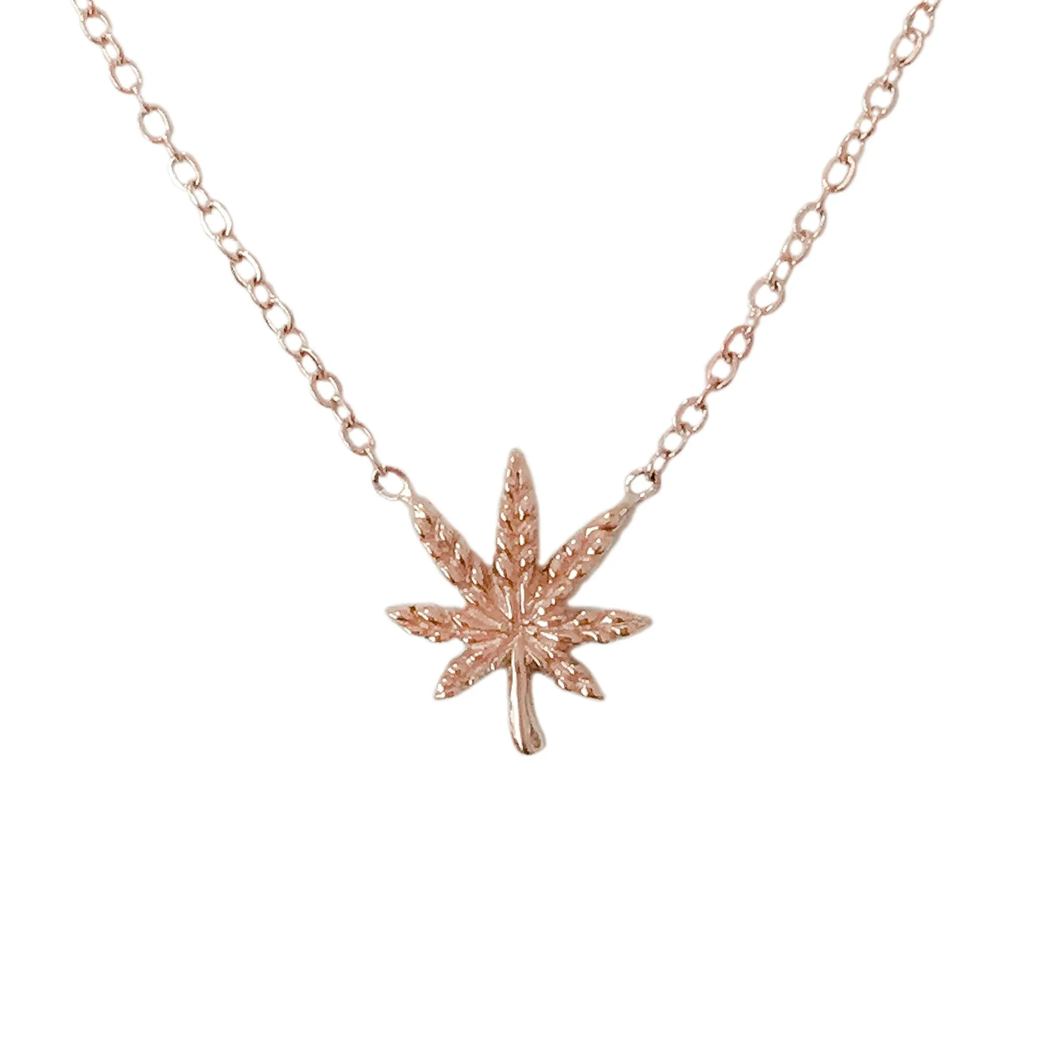 14K Gold Triple Marijuana Ankle Bracelet (Anklet)