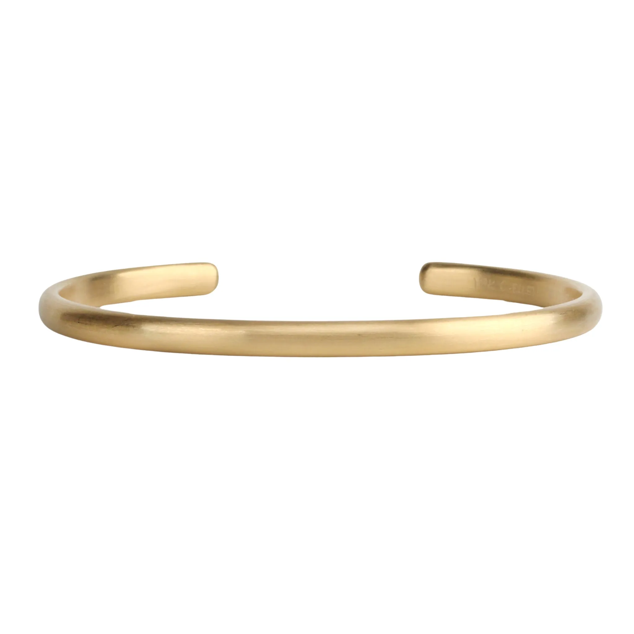 18K 4mm Rounded Cuff Bracelet