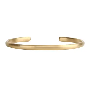 18K 4mm Rounded Cuff Bracelet