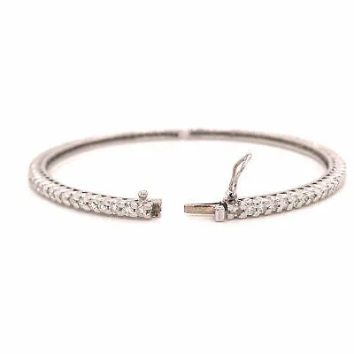 18K Diamond Bangle White Gold