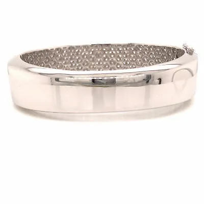 18K Diamond Pave Bangle White Gold