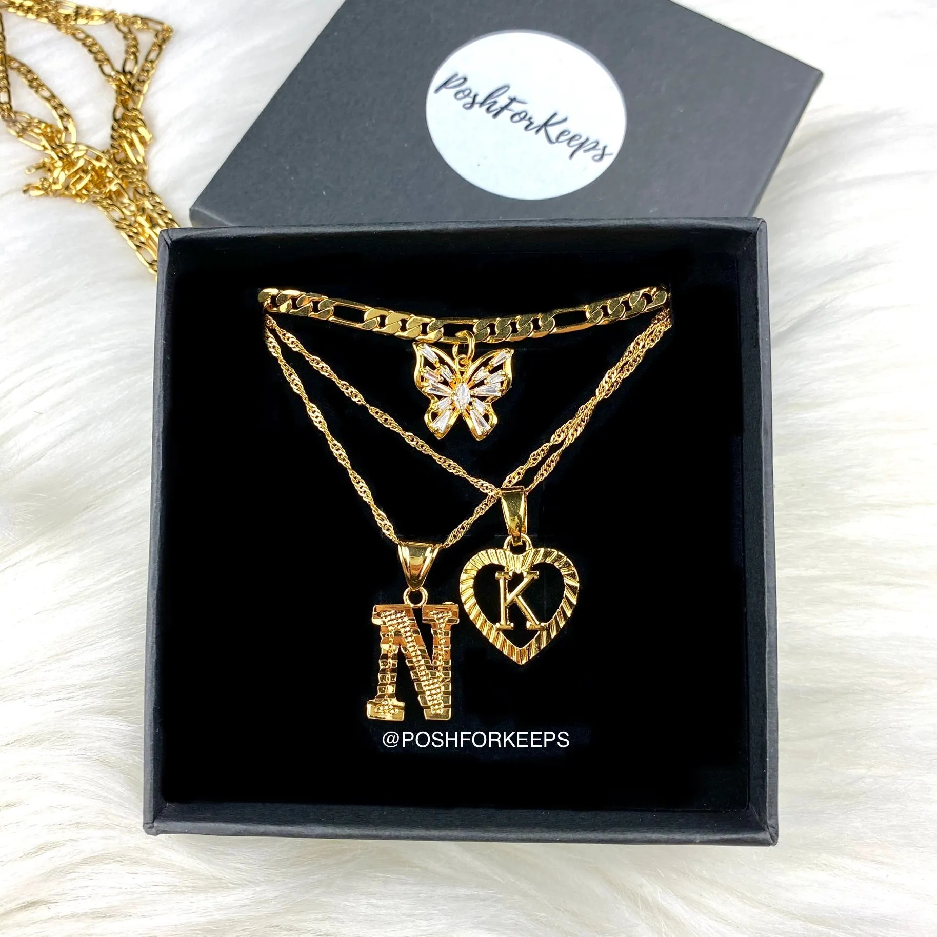 18K GOLD BUTTERFLY KISS ANKLET