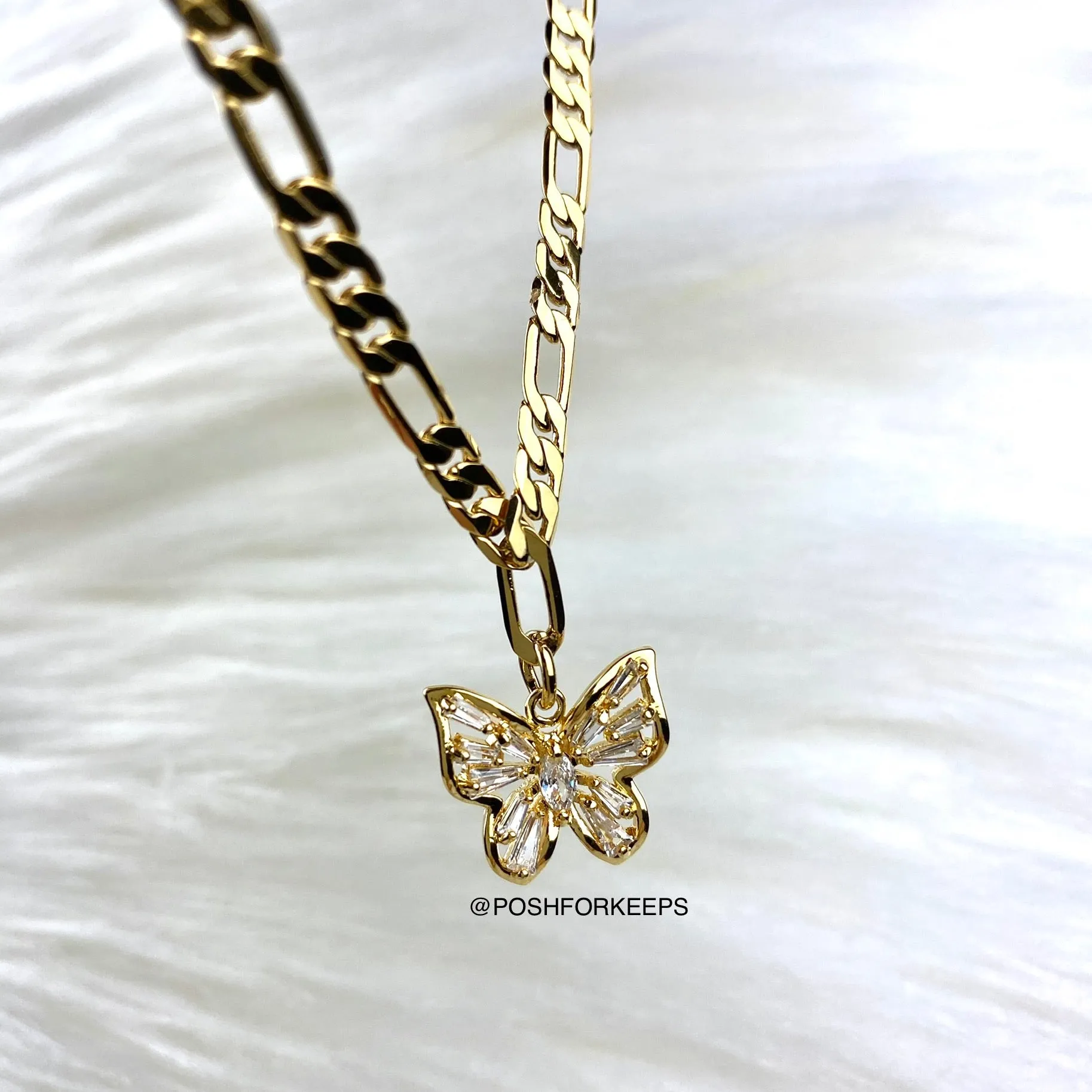 18K GOLD BUTTERFLY KISS ANKLET