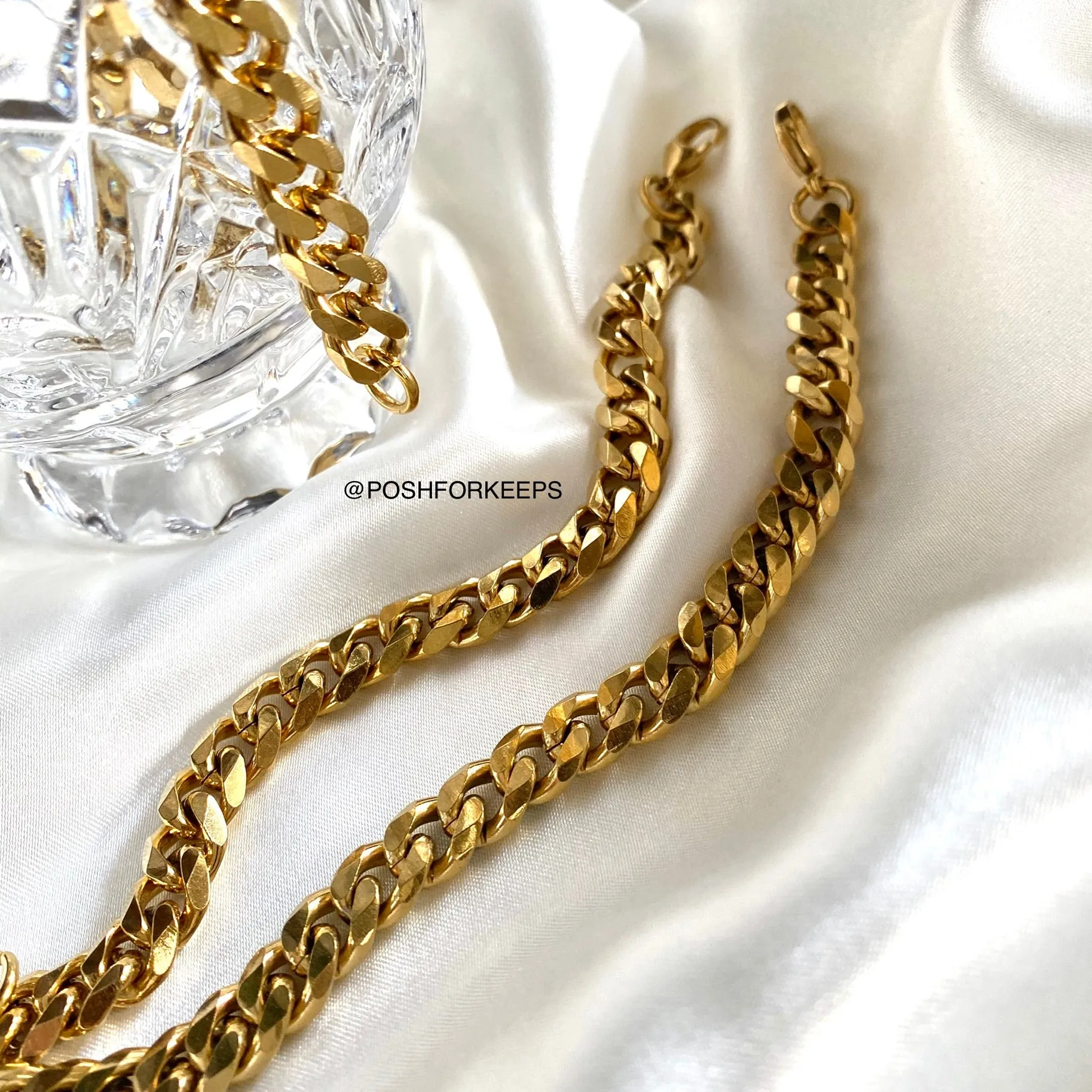 18K GOLD CUBAN BRACELET