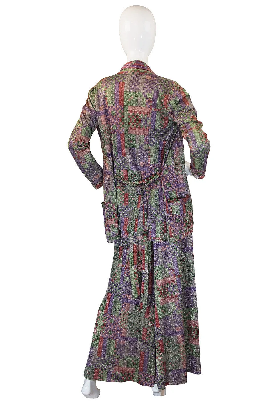 1972 Missoni Metallic Three Pieces Pantsuit Set
