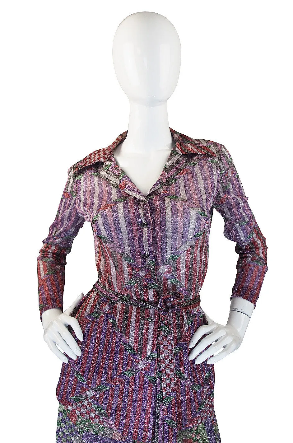 1972 Missoni Metallic Three Pieces Pantsuit Set
