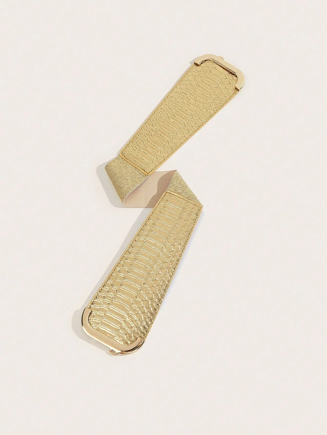 1pc Dragon Pattern Elastic Waist Double Buckle Belt
