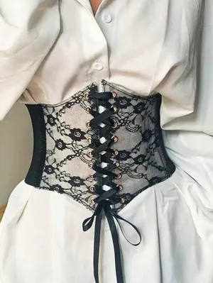 1pc Lace Elastic Waist Corset Belt