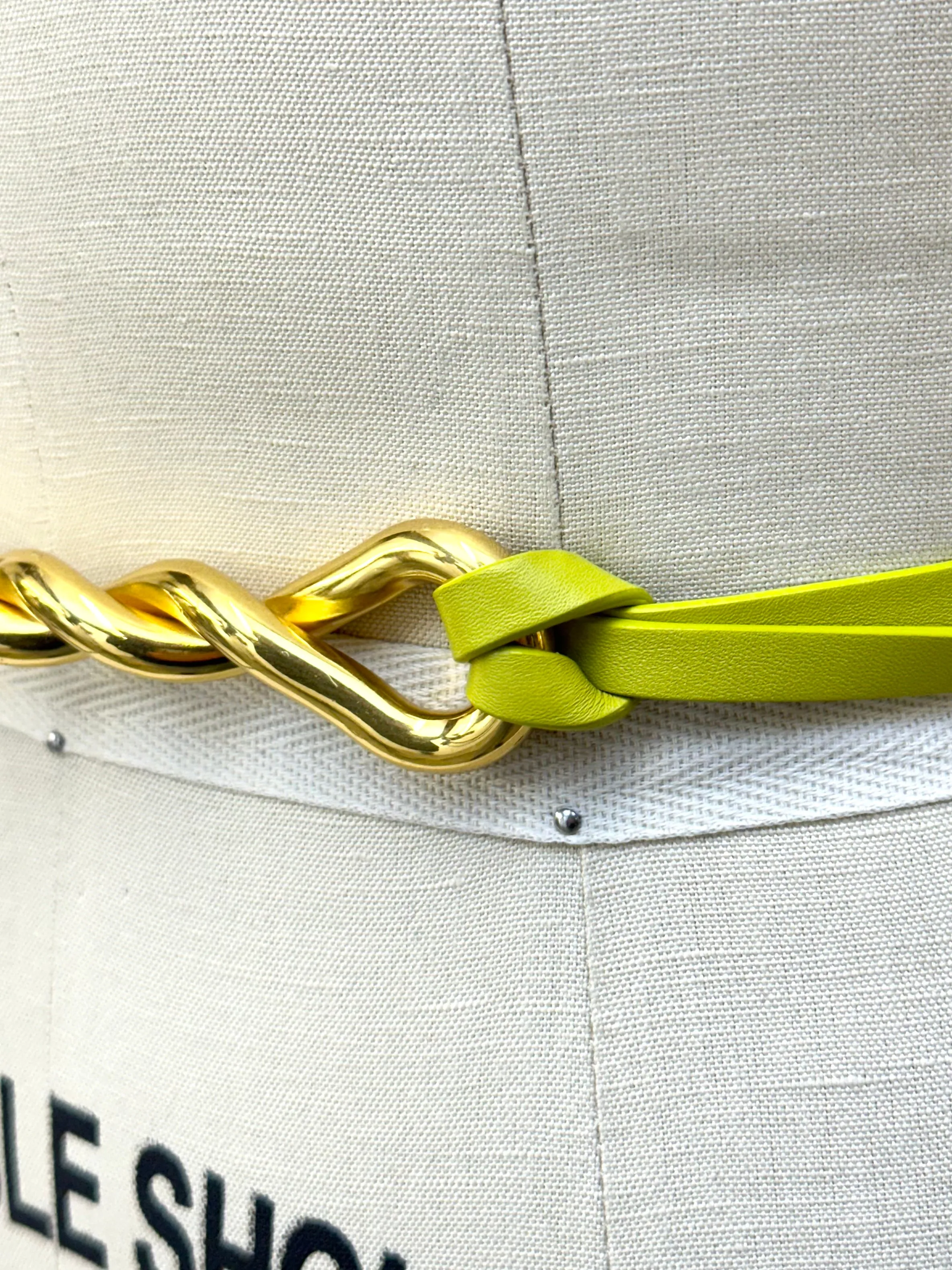 2024 Bottega Veneta Leather Double Strap Belt