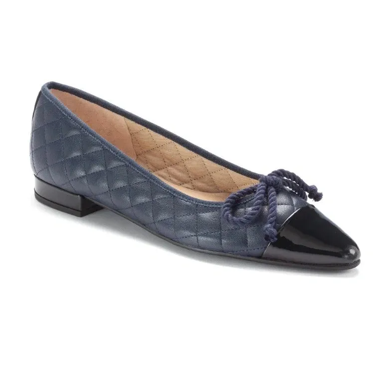 51402 - Navy Soft Leather Flats for Teen/Women by Pretty Ballerinas