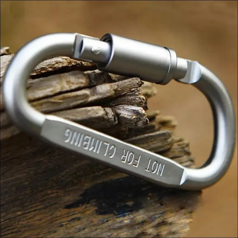 6pcs/lot carabiner travel kit camping equipment alloy aluminum survival gear camp mountaineering