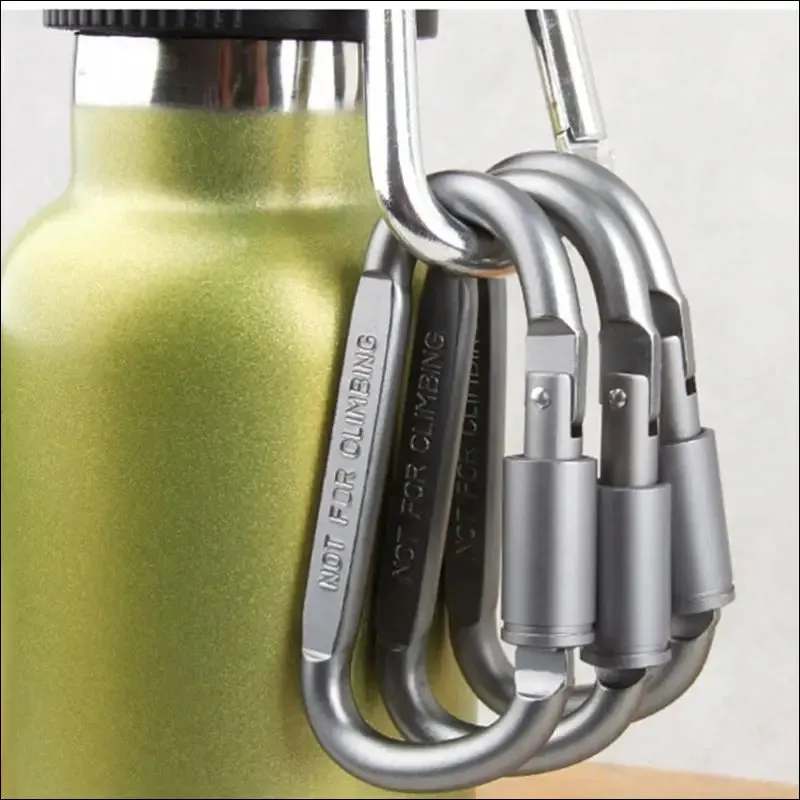 6pcs/lot carabiner travel kit camping equipment alloy aluminum survival gear camp mountaineering
