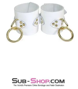 7088A      Heart of Gold Bondage Princess Wrist Cuffs