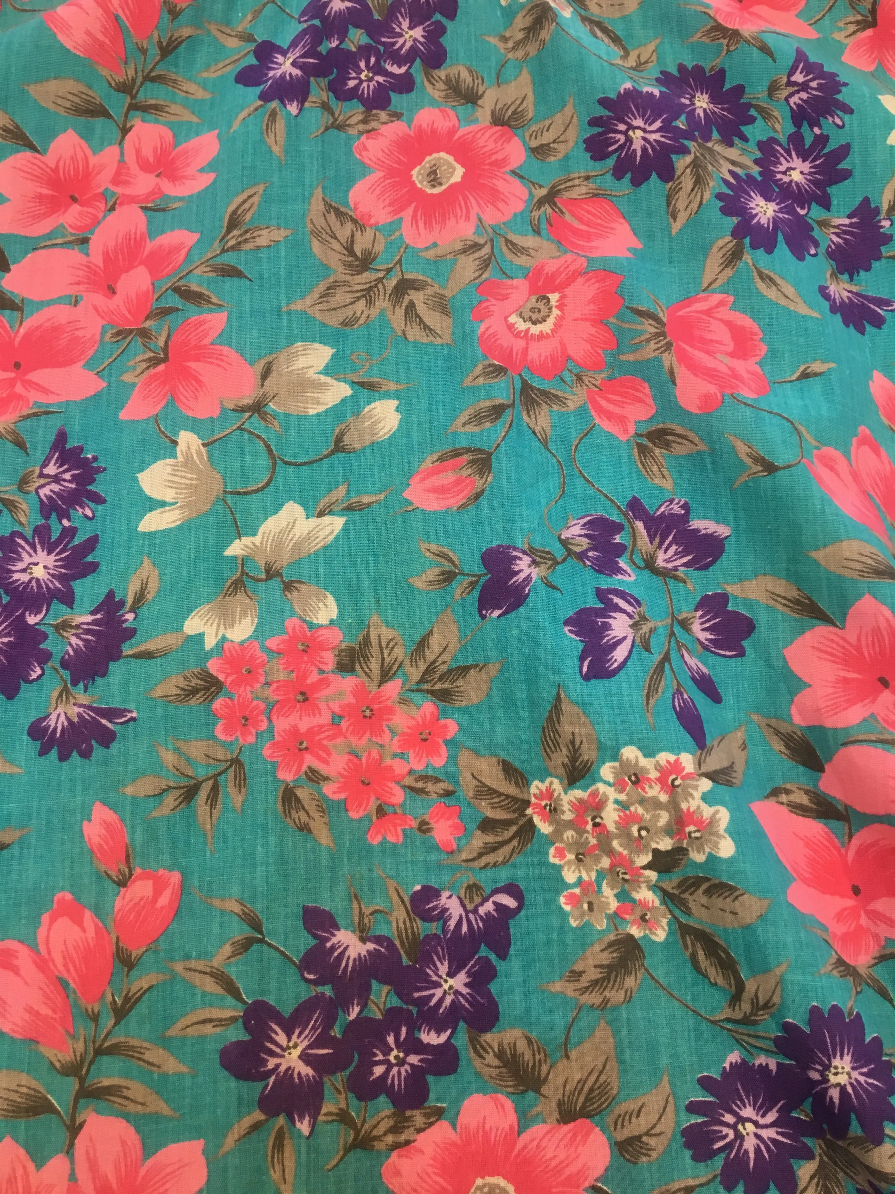 80’s FLORAL SHIRT DRESS / LARGE