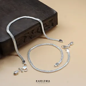 925 Sterling Silver Indian women Excellent gifting Anklets Pair 10.3"