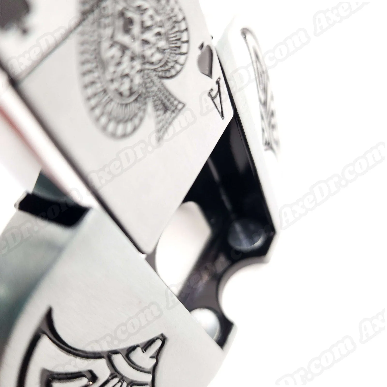 Ace of Spades Lighter Belt Buckle with 100% Vegan Leather Belt