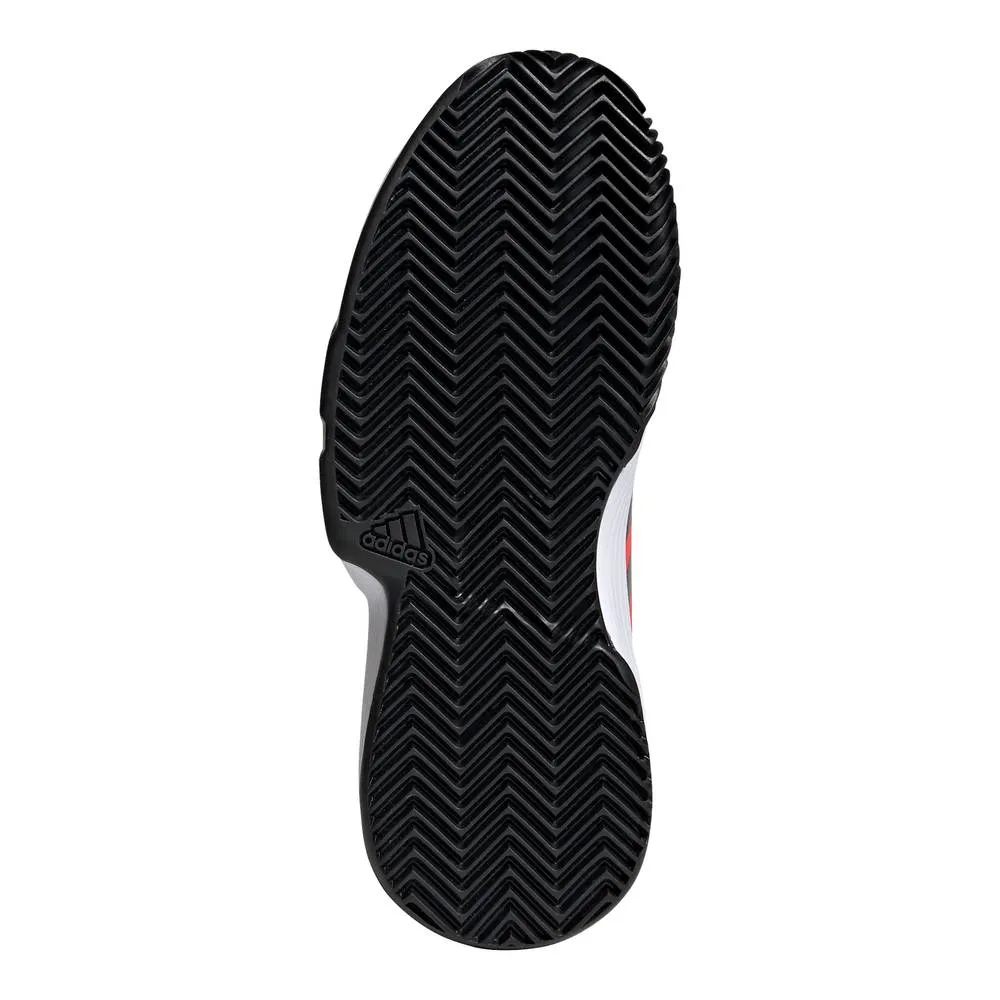adidas CourtJam XJ Junior Tennis Shoe (Solar Red/Black/White)