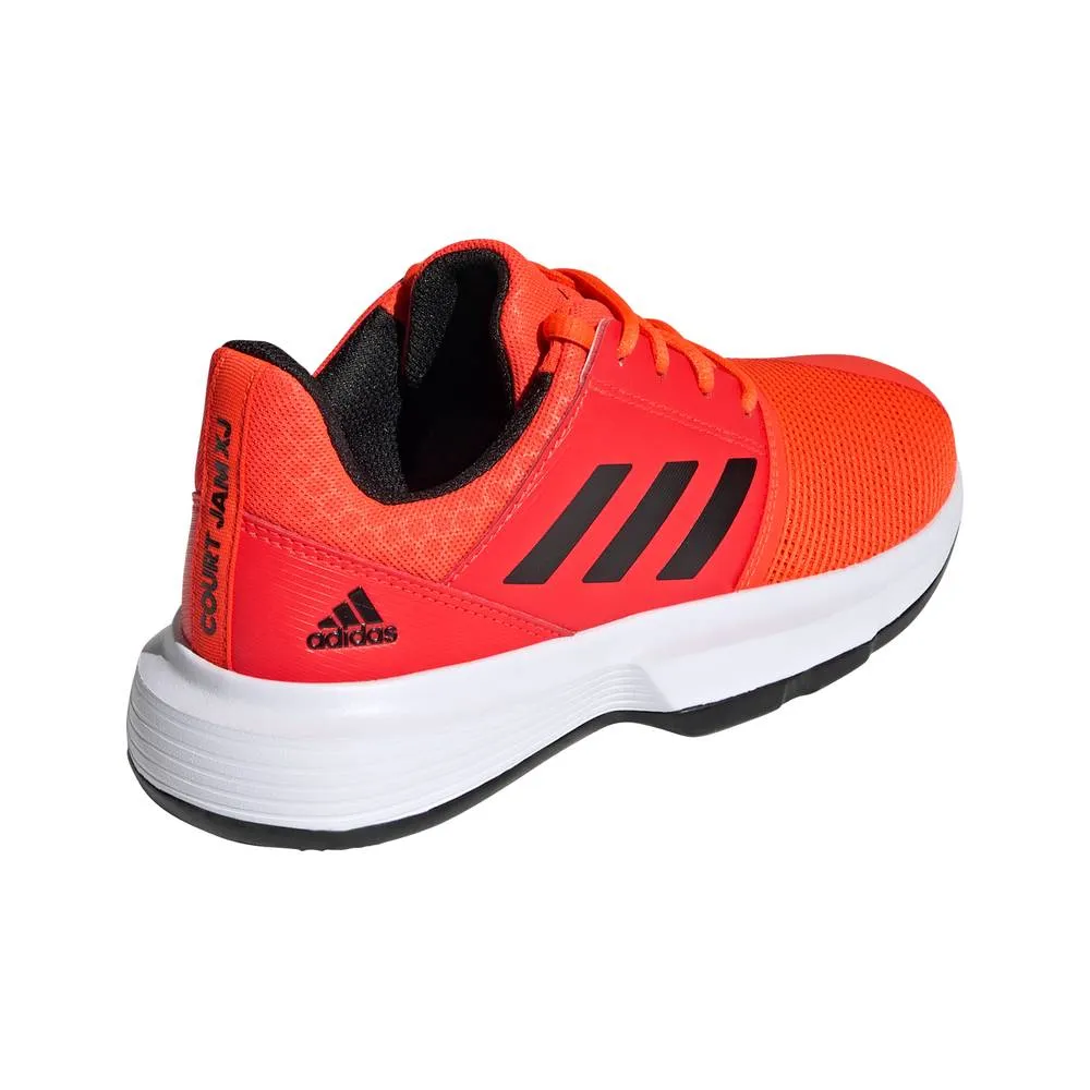 adidas CourtJam XJ Junior Tennis Shoe (Solar Red/Black/White)