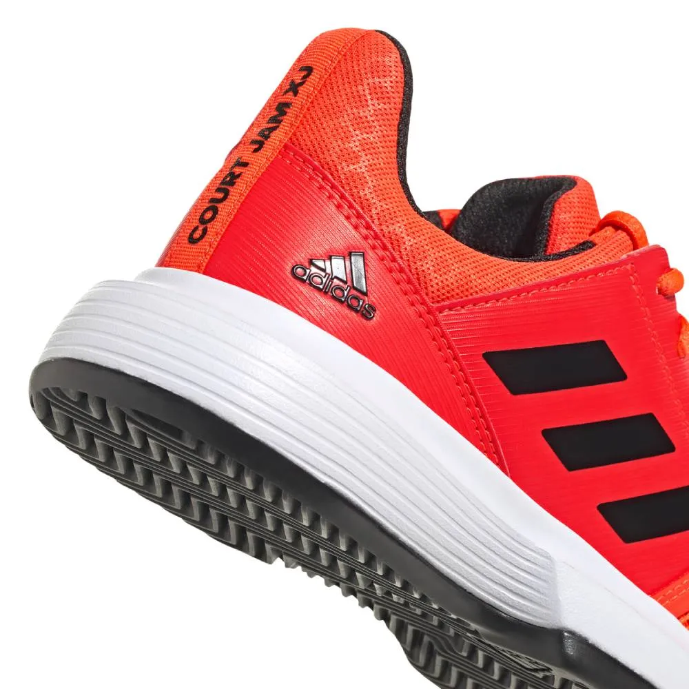 adidas CourtJam XJ Junior Tennis Shoe (Solar Red/Black/White)
