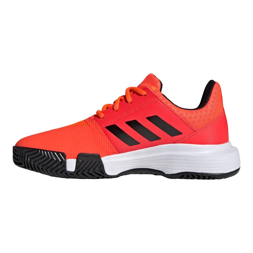 adidas CourtJam XJ Junior Tennis Shoe (Solar Red/Black/White)