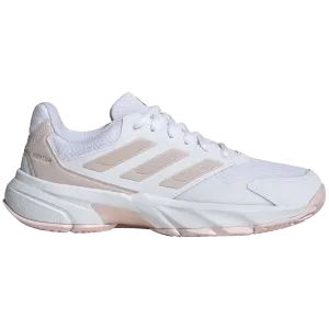 Adidas Women's Courtjam Control 3 White/Sandy Pink Metallic/Sandy Pink