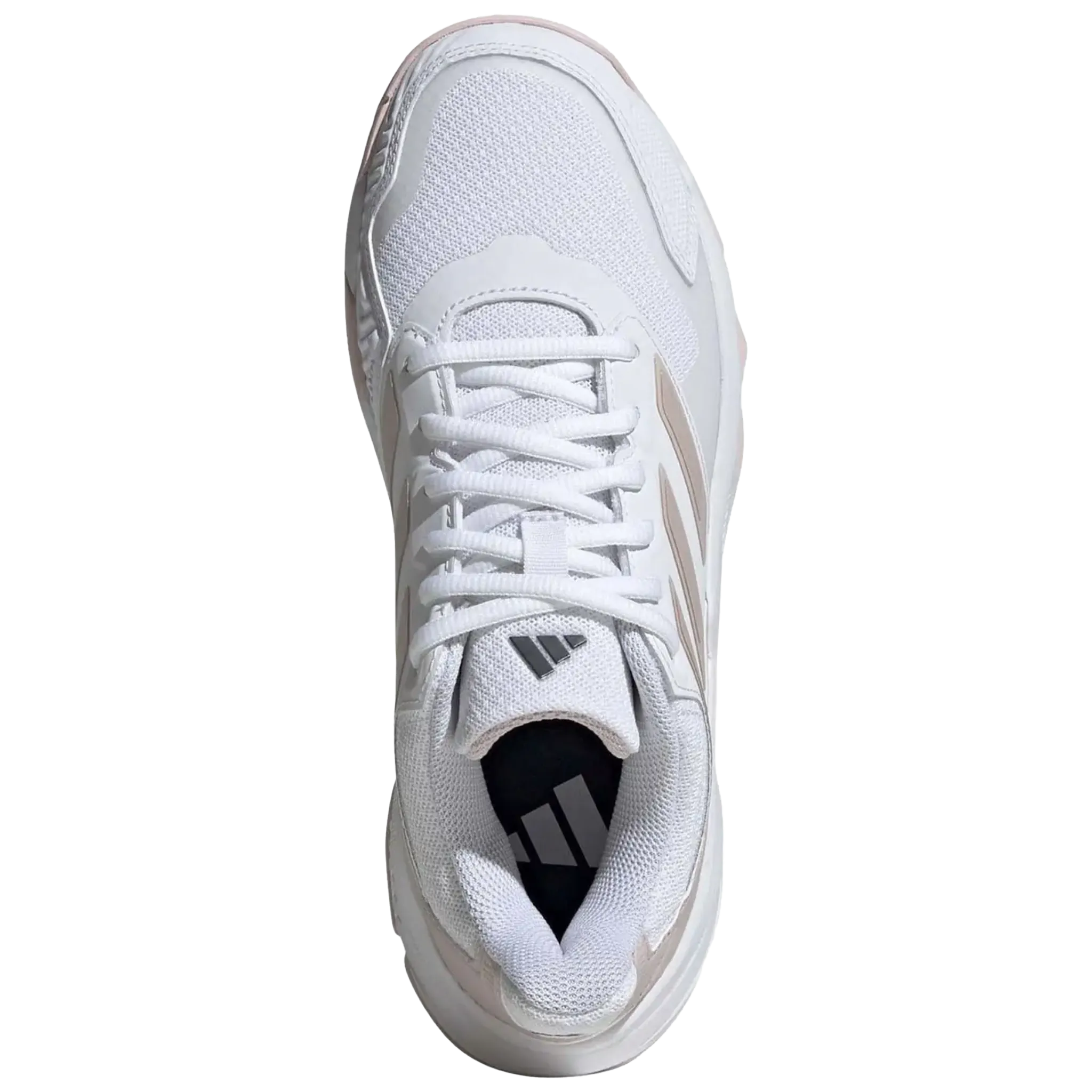 Adidas Women's Courtjam Control 3 White/Sandy Pink Metallic/Sandy Pink