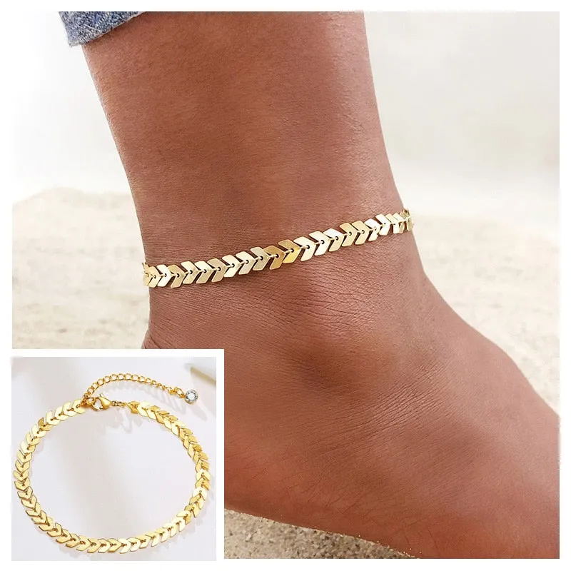 Adjustable Hypoallergenic Snake Chain Anklet