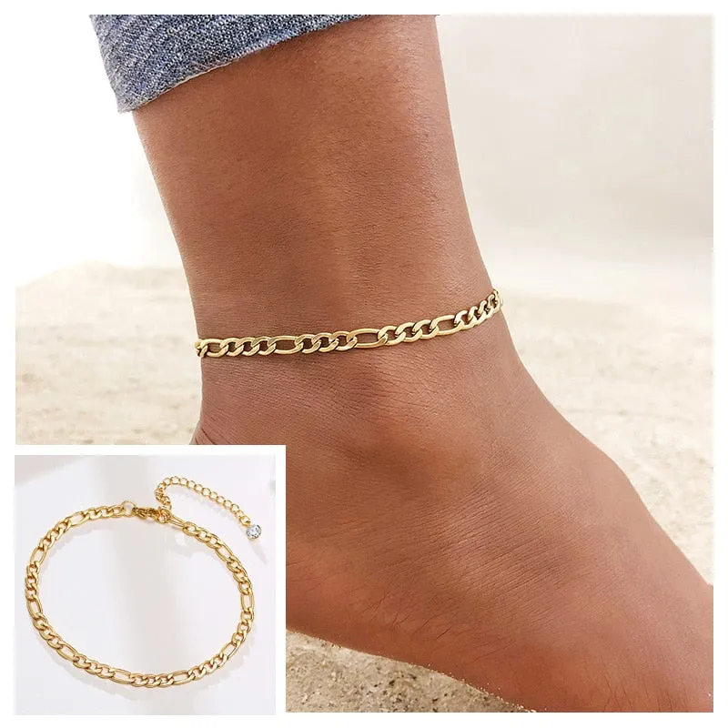 Adjustable Hypoallergenic Snake Chain Anklet