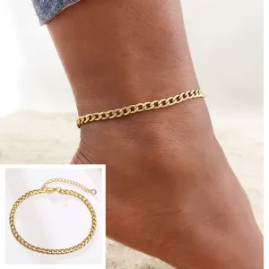 Adjustable Hypoallergenic Snake Chain Anklet