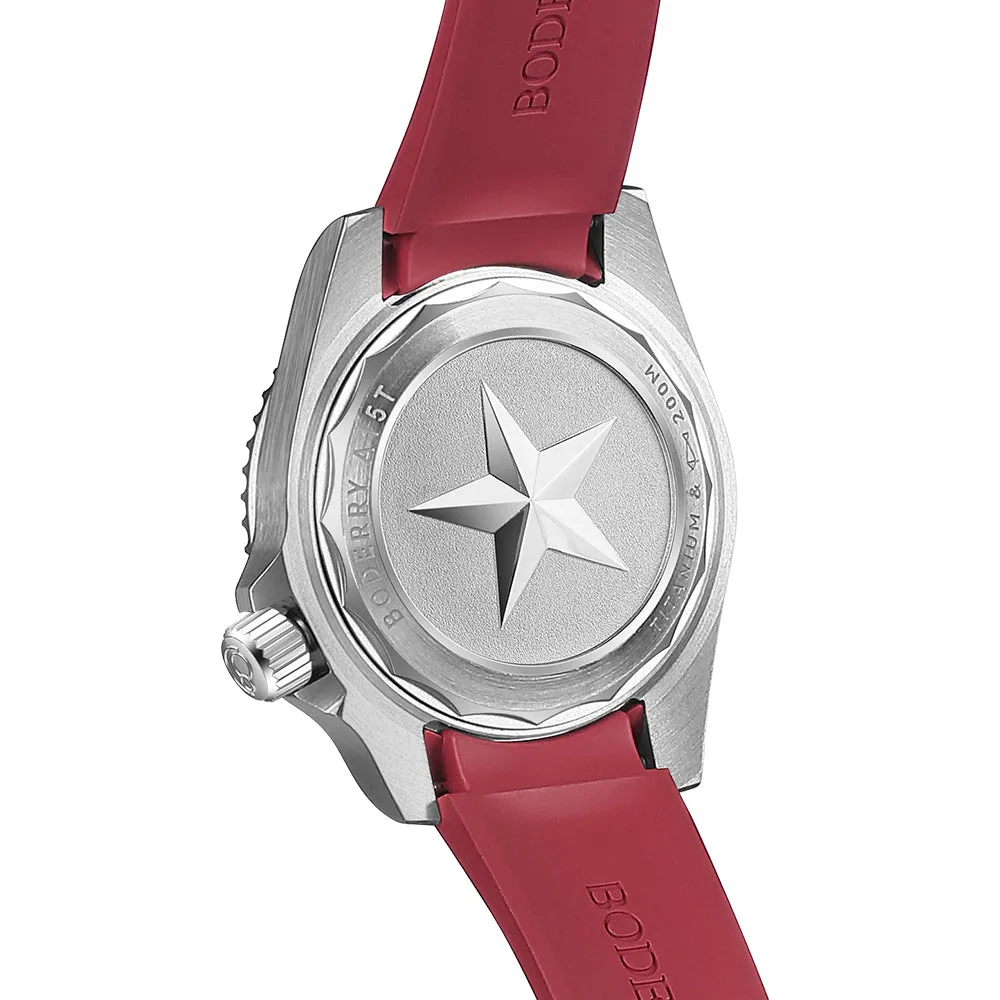ADMIRAL 3-Hand No-Date - 200M Waterproof Titanium Automatic Diver Watch | Coral Red(Ceramic Bezel)