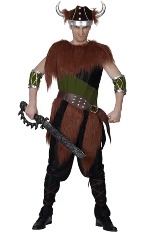 Adult Fur Viking Man Costume