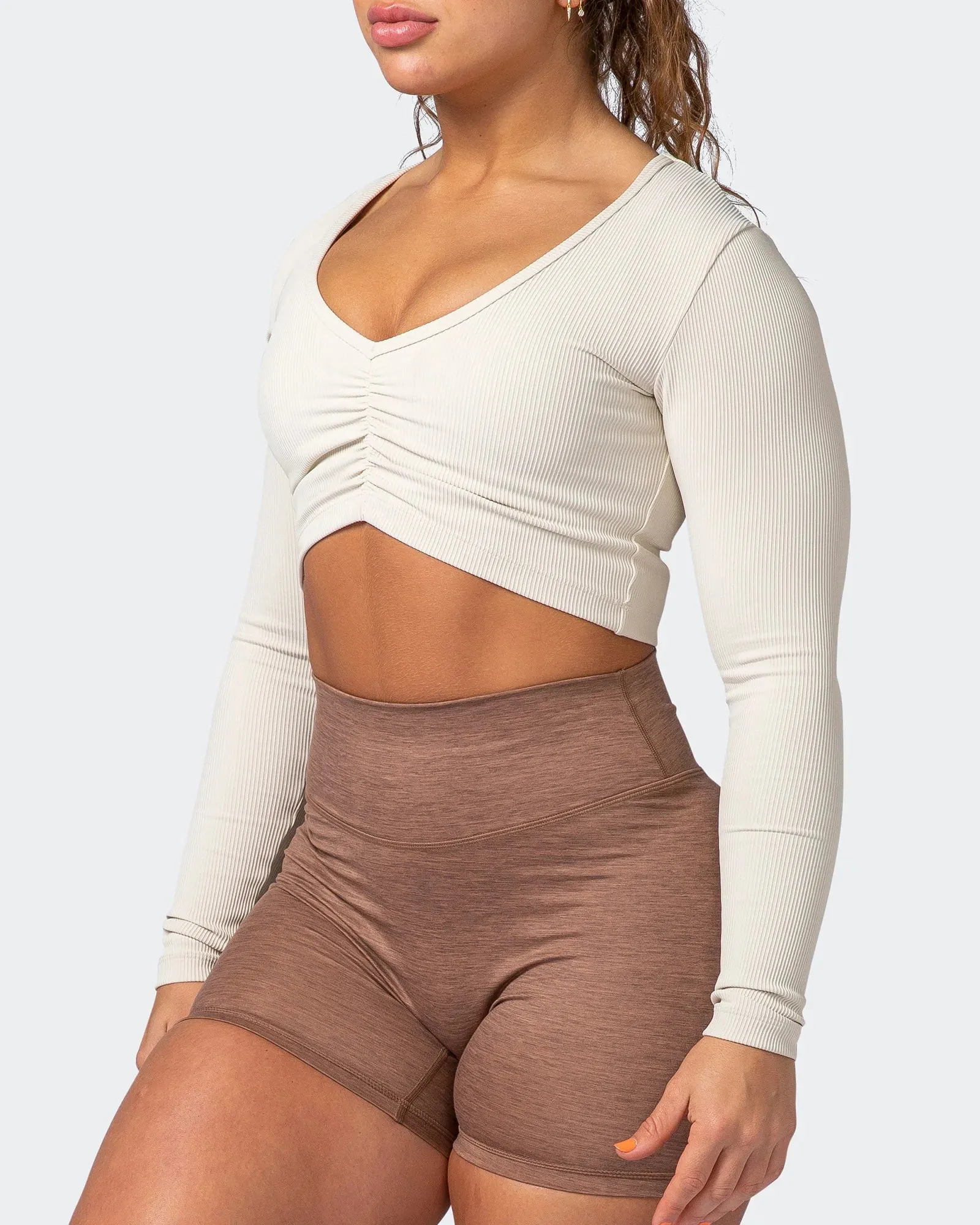 Align Cropped Rib Top - Cream
