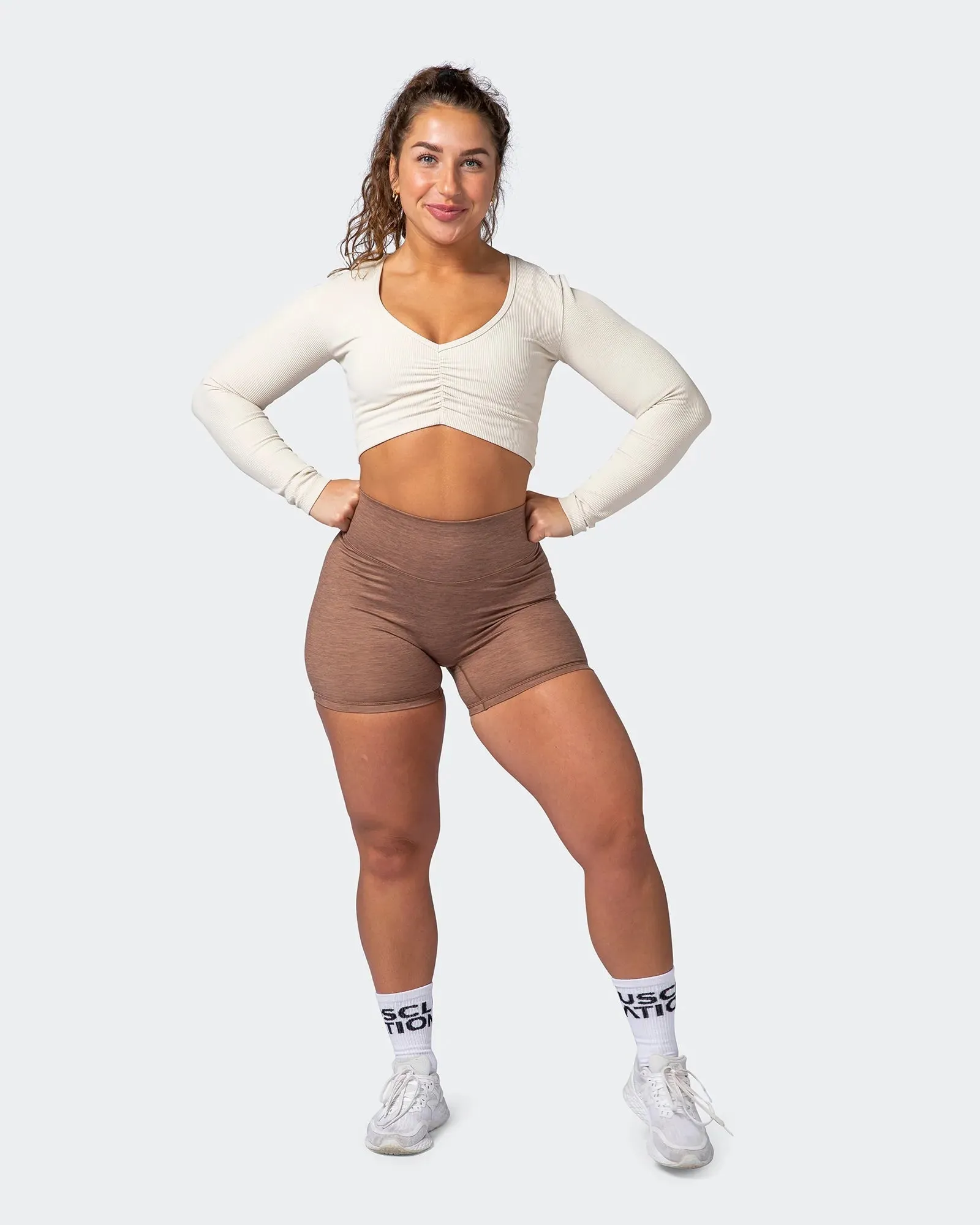 Align Cropped Rib Top - Cream