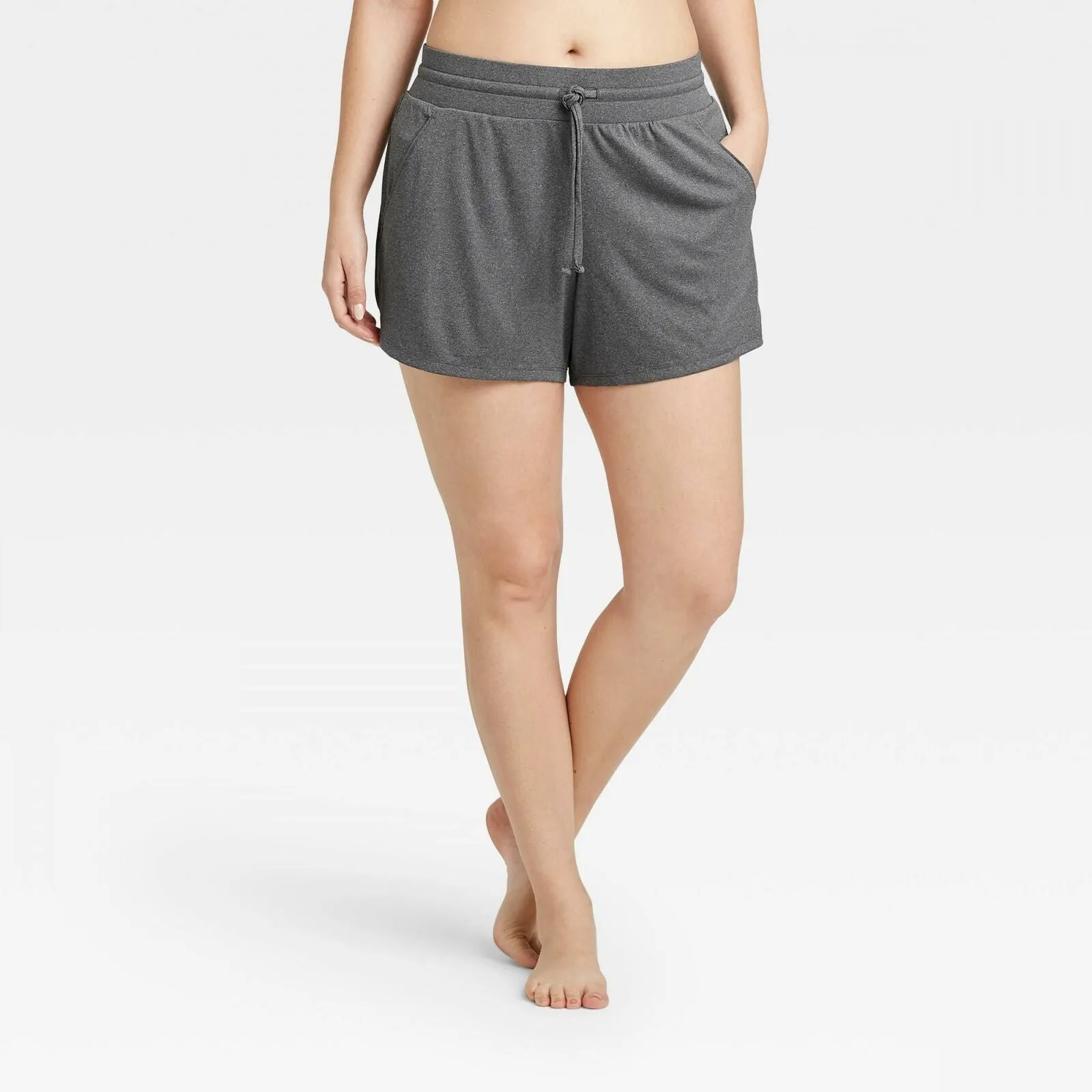 All In Motion Women's Essential Mid Rise Knit Shorts