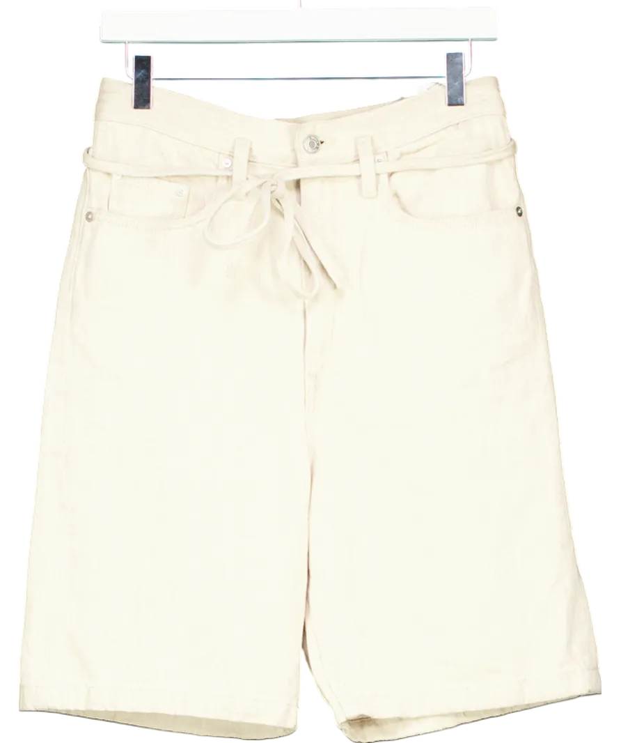 & Other Stories Beige Tie Waist Shorts UK 6