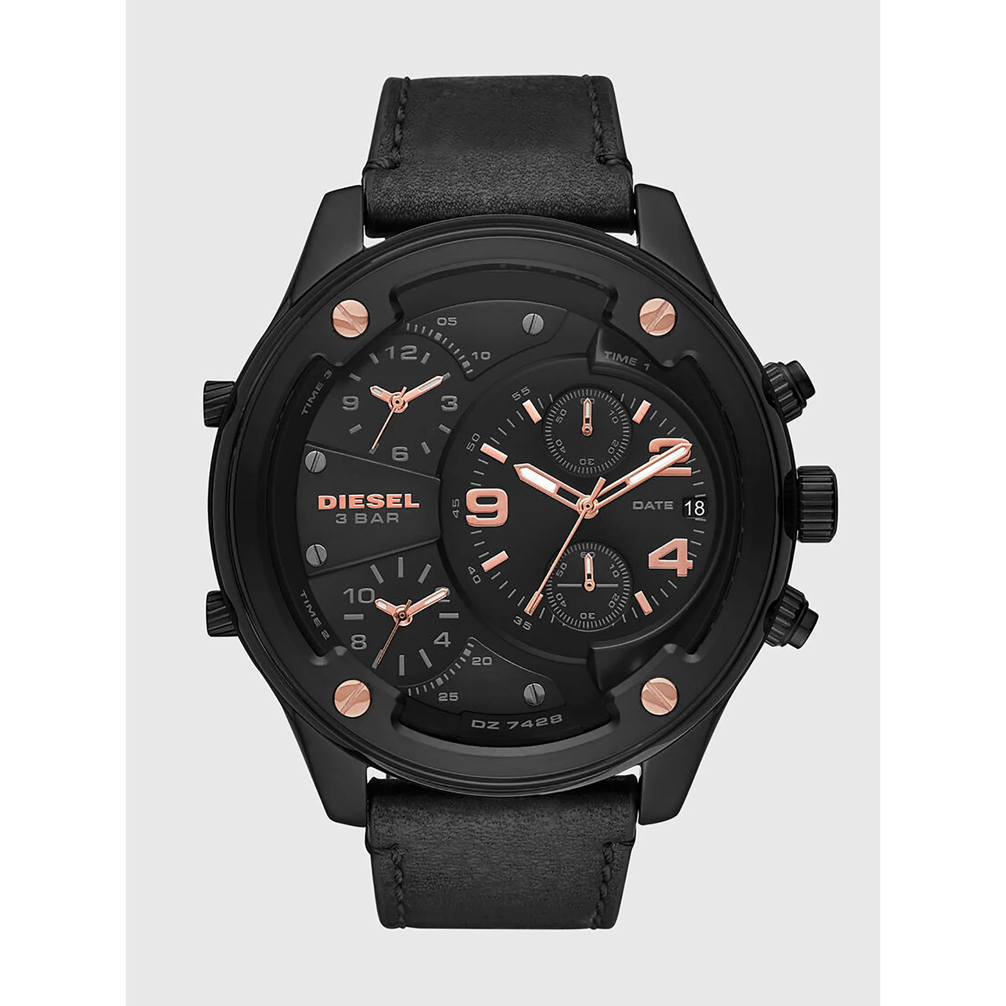 ANALOG WATCH SS LEATHER STRAP