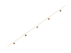 And Paris Bracelet de Cheville 5 Oeil Multi en Or Jaune