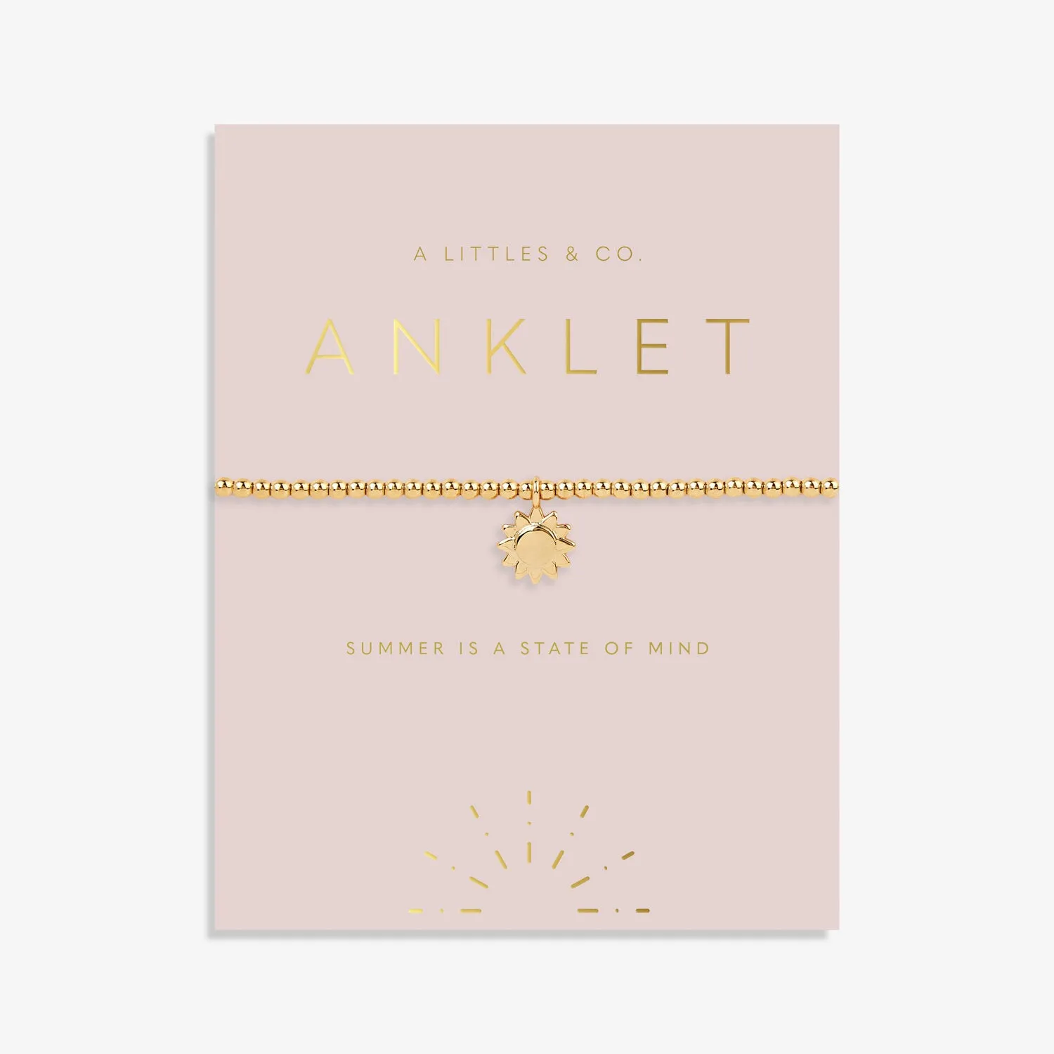 Anklet Sun in Gold-Tone Plating
