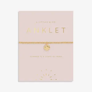 Anklet Sun in Gold-Tone Plating
